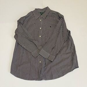 Lauren Ralph Lauren Women’s Striped Button Down Shirt Size 1X